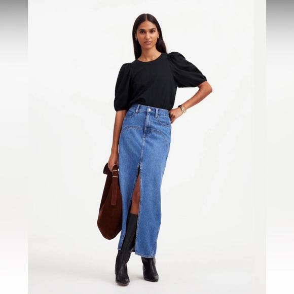 NWT MADEWELL Puff Sleeve Cotton Tee XS - Picture 2 of 9